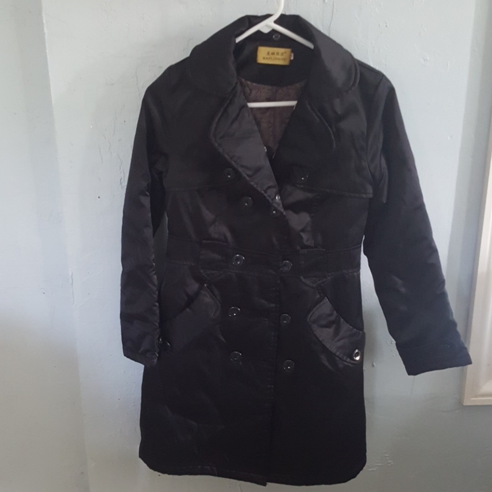 Black trench jacket